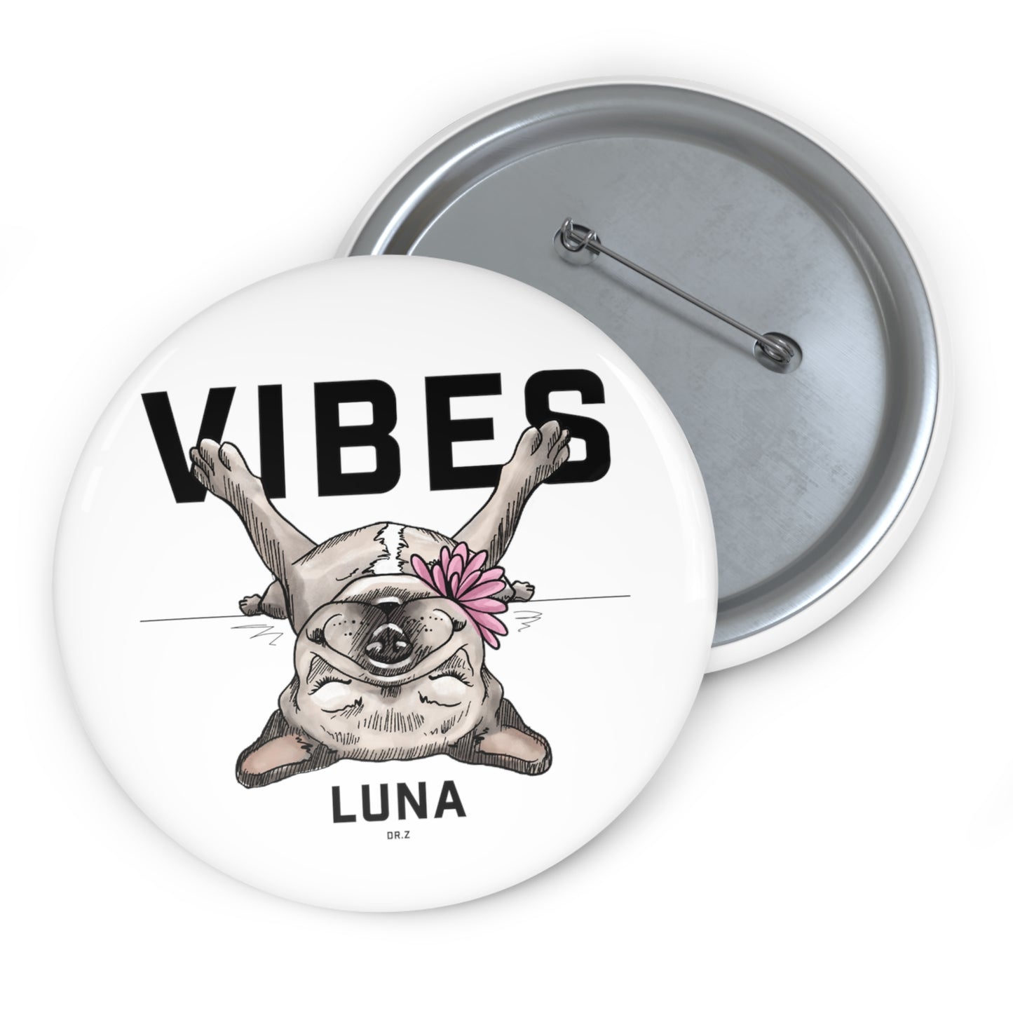 Luna "Vibes" Custom Pin Buttons
