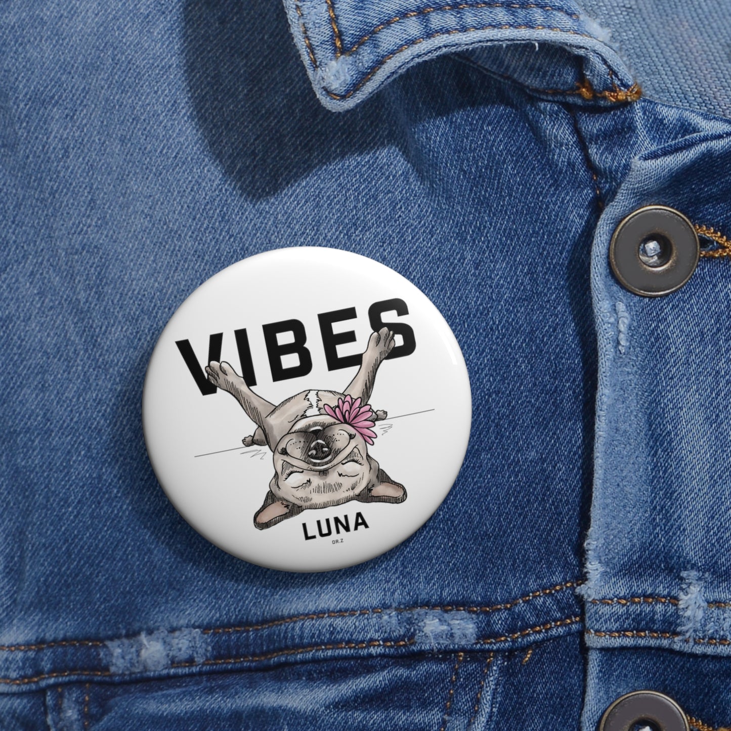 Luna "Vibes" Custom Pin Buttons