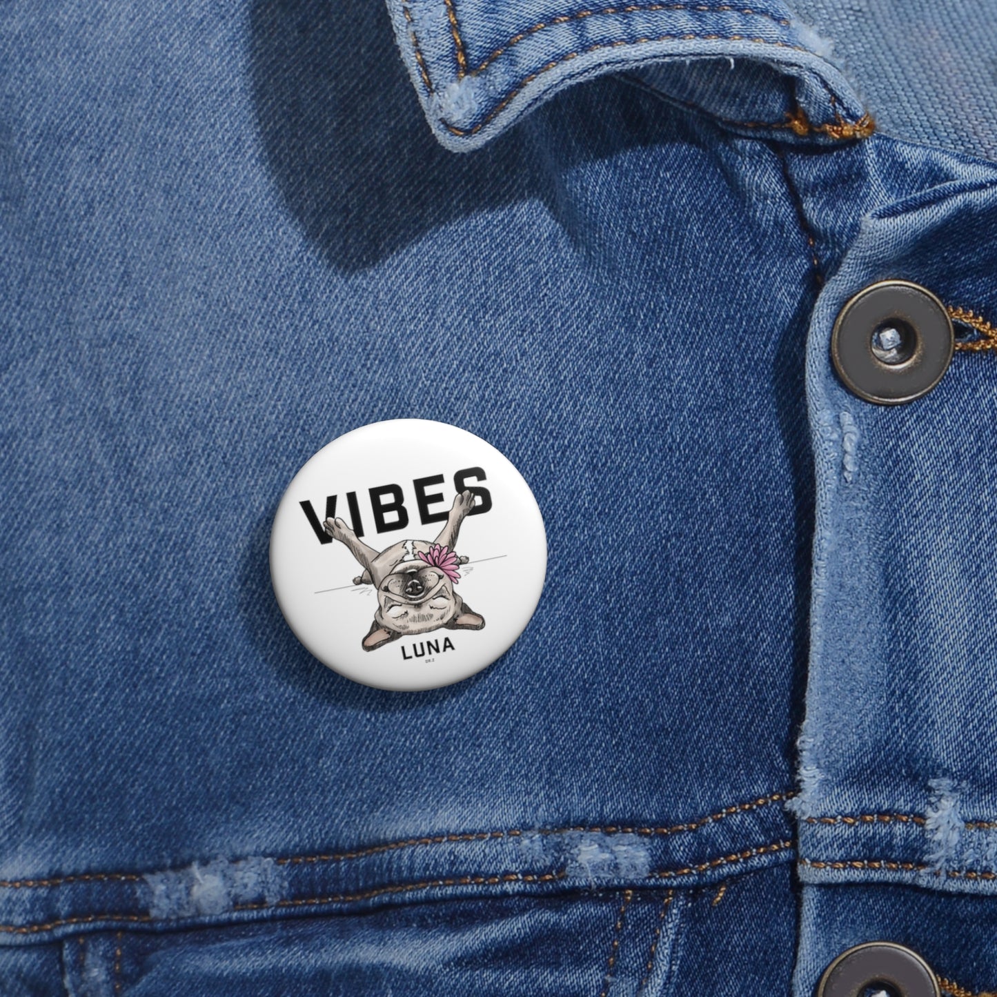 Luna "Vibes" Custom Pin Buttons