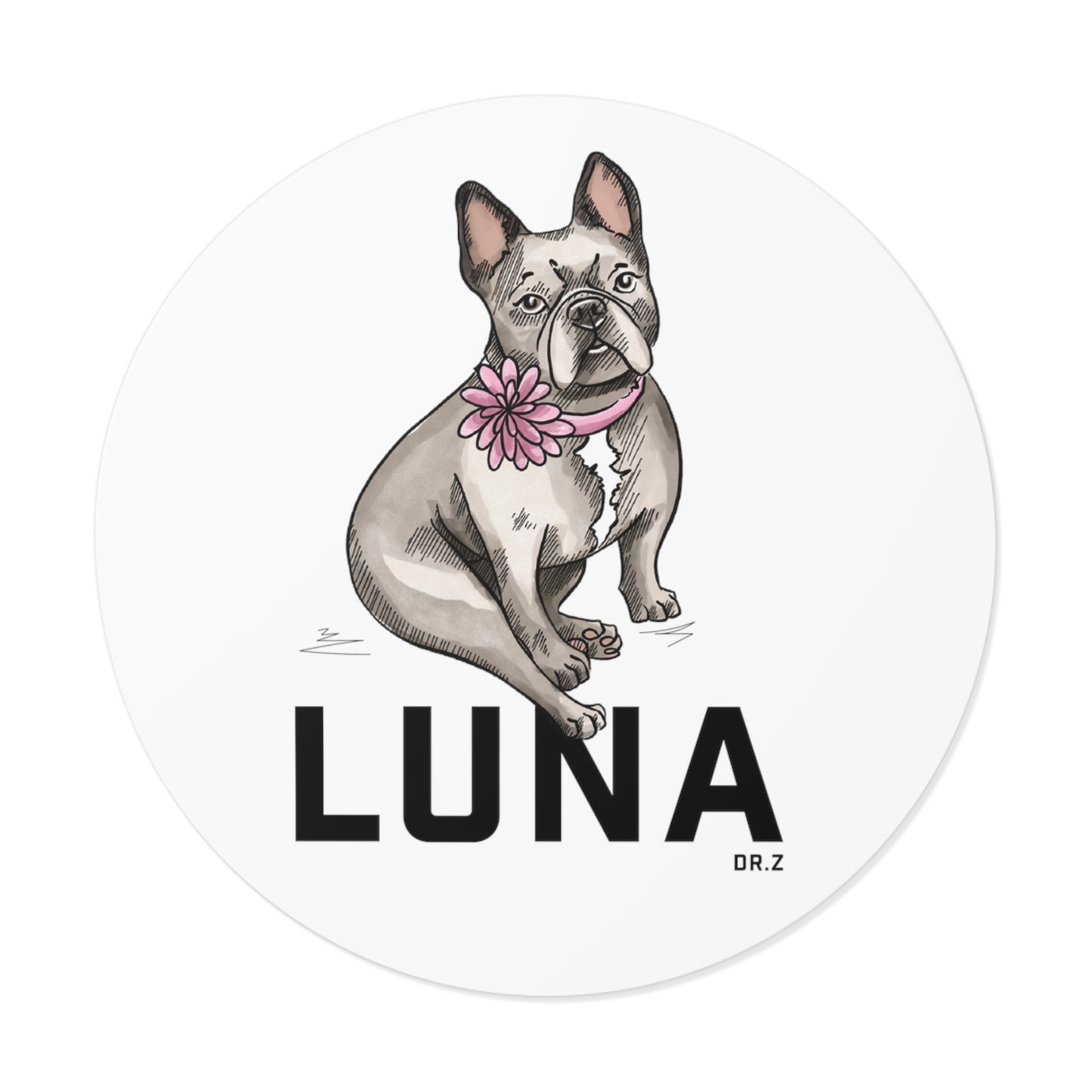 Luna: Round Vinyl Stickers